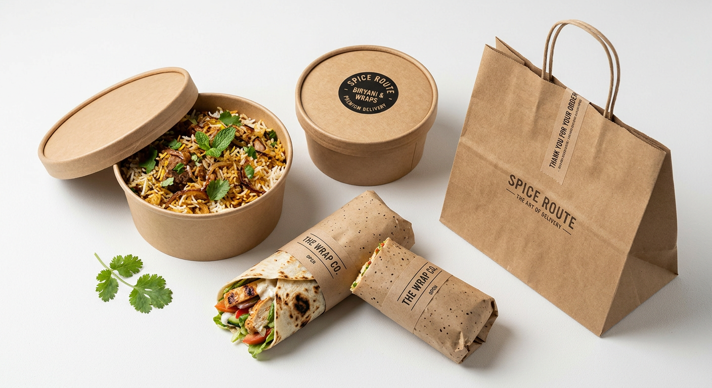 Food delivery bowls and takeaway packaging